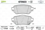 Fren balatası seti 670923 NISSAN X-TRAIL (T32_) 2.0 dCi (T32)